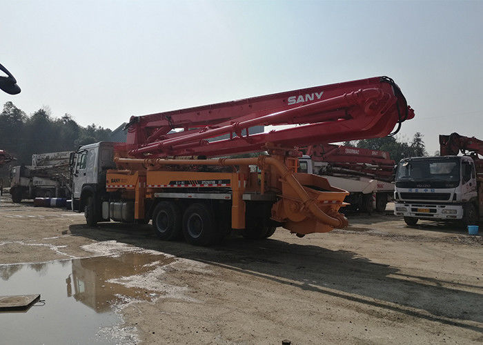 SANY प्रयुक्त सीमेंट ट्रक लाल SAE प्रमाणन के साथ नवीनीकृत: