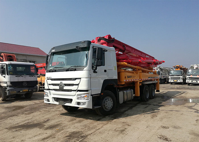 SANY प्रयुक्त सीमेंट ट्रक लाल SAE प्रमाणन के साथ नवीनीकृत: