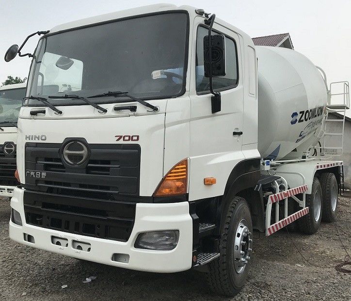 10m3 प्रयुक्त कंक्रीट मिक्सर ट्रक, HINO 700 चेसिस के साथ तैयार मिक्स कंक्रीट वाहन