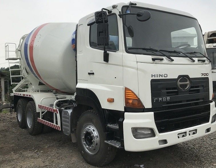 10m3 प्रयुक्त कंक्रीट मिक्सर ट्रक, HINO 700 चेसिस के साथ तैयार मिक्स कंक्रीट वाहन