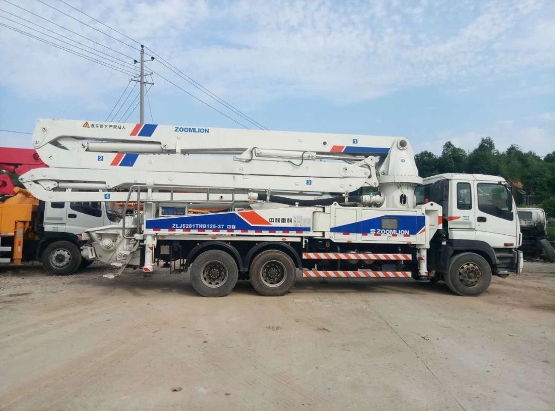 37m 265KW बूम प्रेशर कंक्रीट पम्प ट्रक ISUZU CYZ51Q घुड़सवार