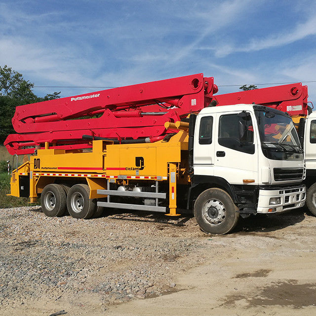 265KW 34 मीटर प्रयुक्त सीमेंट ट्रक अच्छी स्थिति थ्री एक्सल