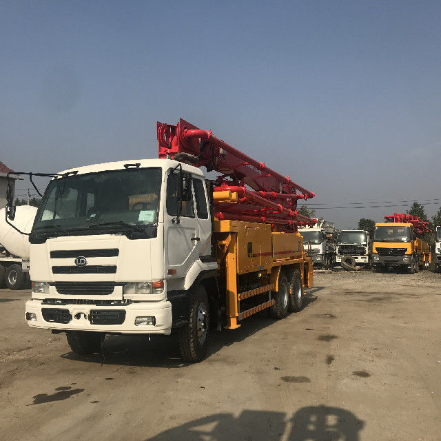 38m 140m3 / H प्रयुक्त ट्रक कंक्रीट पंप, Putzmeister बूम पंप उच्च दक्षता