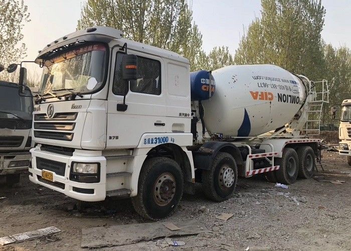 12m3 263KW SHACMAN 6 * 4 चेसिस के साथ कंक्रीट मिक्सर ट्रक का इस्तेमाल किया