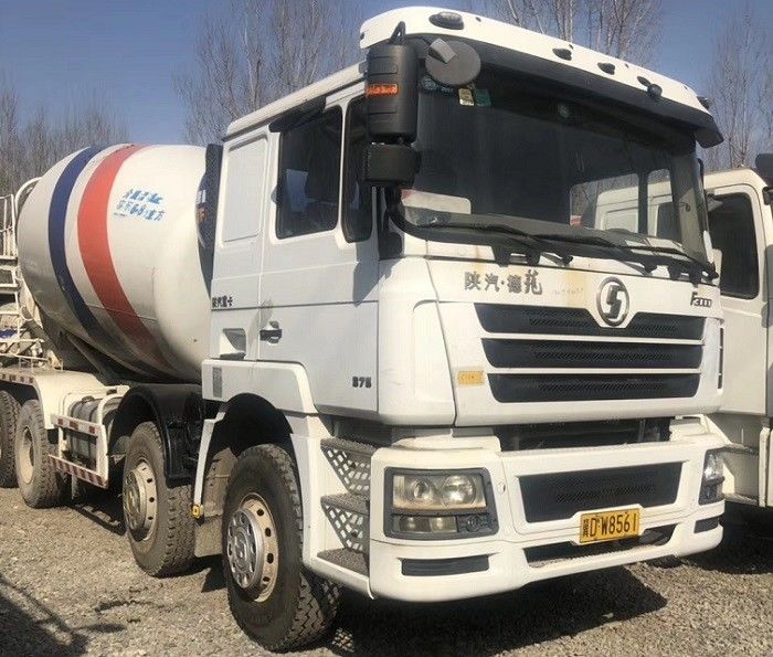 12m3 263KW SHACMAN 6 * 4 चेसिस के साथ कंक्रीट मिक्सर ट्रक का इस्तेमाल किया