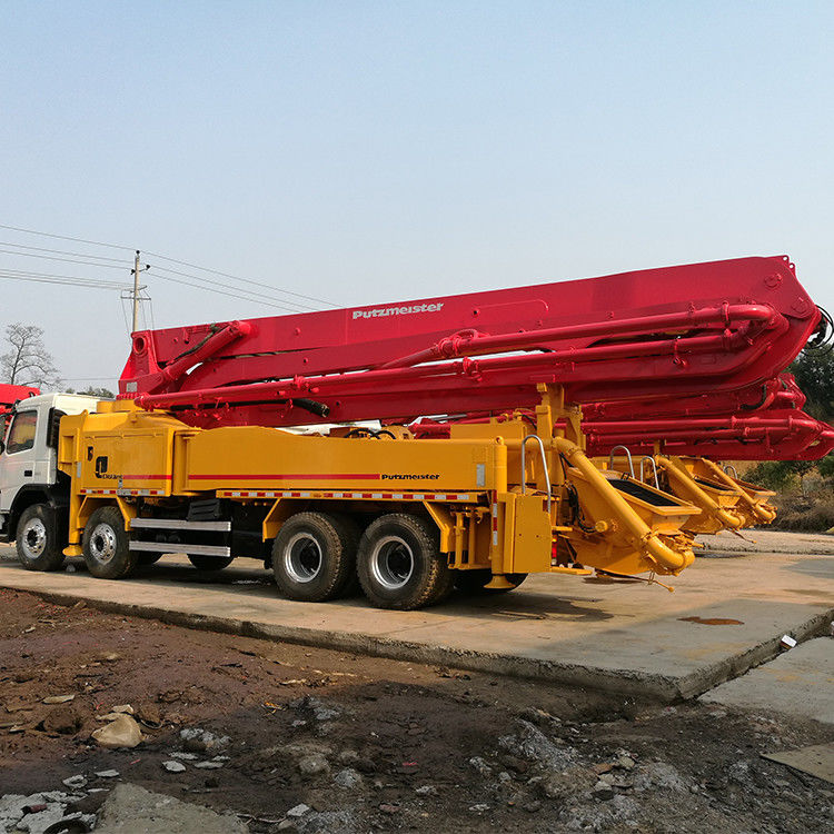 42 मीटर 80 किमी / घंटा कंक्रीट पम्प ट्रक का इस्तेमाल किया, 4 बूम के साथ वोल्वो ट्रक का इस्तेमाल किया