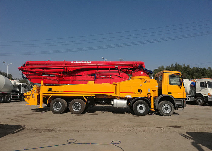 कंक्रीट ट्रांसमिशन के लिए 320kw कॉम्पैक्ट 46m सीमेंट बूम ट्रक एक्टर्स 4141: