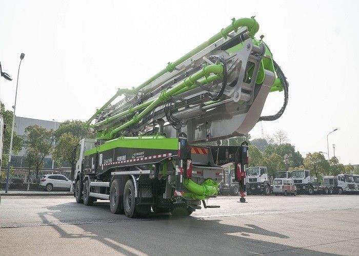 180CBM / H 66m 331KW बूम पंप ट्रक स्कैनिया P450 चेसिस हाई प्रेशर पंपिंग