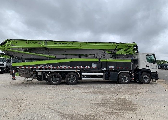 56 मीटर स्वीडन स्कैनिया न्यू कंक्रीट पंप ट्रक, 4 एक्सल ट्रक हाई सेफ्टी 180CBM