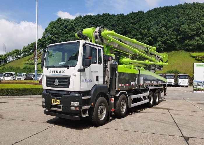 180cbm / H 56m कंक्रीट पम्प ट्रक लॉन्ग बूम हाई प्रिसिजन के साथ