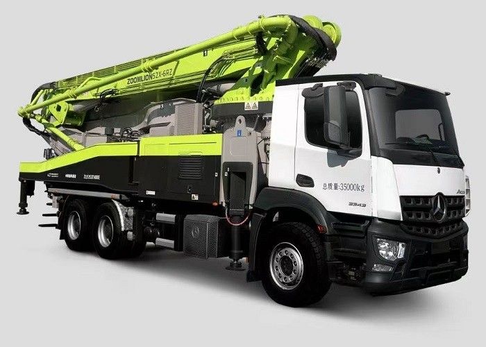 सुरक्षा फ्रेम 52 मीटर कंक्रीट बूम पंप ट्रक यूरो 6 उत्सर्जन 3 एक्सिस