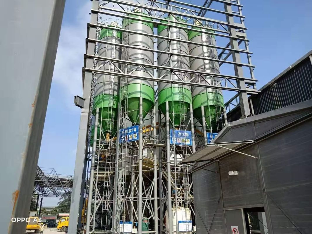 90m3 / H 185kw कंक्रीट बैचिंग प्लांट उपकरण जल संरक्षण