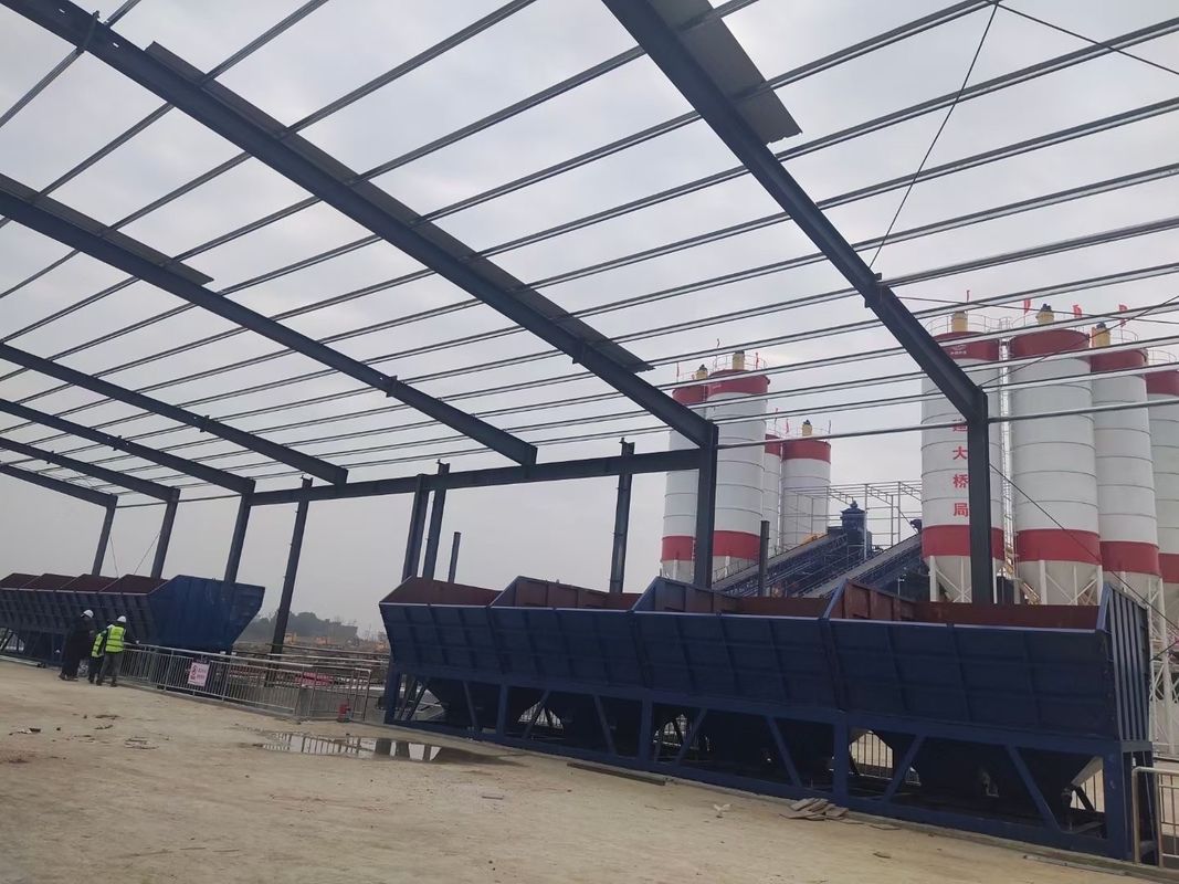 90m3 / H HZS90 कंक्रीट बैचिंग प्लांट ड्राई ऑटोमैटिक कंट्रोल सिस्टम