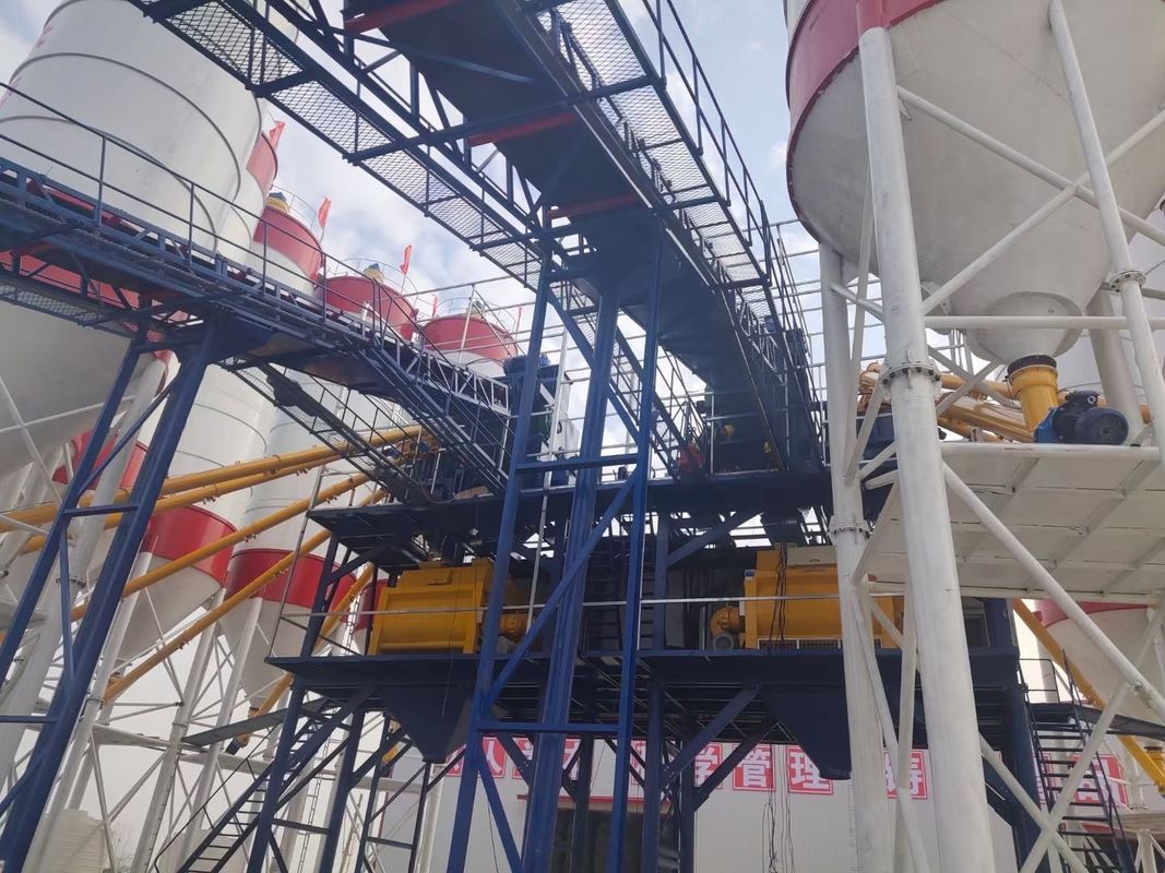 90m3 / H HZS90 कंक्रीट बैचिंग प्लांट ड्राई ऑटोमैटिक कंट्रोल सिस्टम