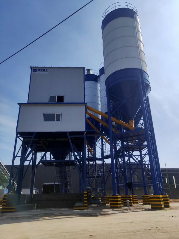 JS2000 मिक्सर के साथ स्वचालित इलेक्ट्रिक HZS120 कंक्रीट बैचिंग प्लांट