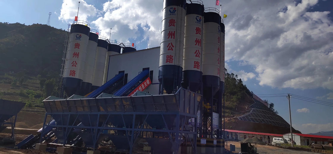 BANGBO 120m3 / H कंक्रीट बैचिंग प्लांट सिकोमा मिक्सर के साथ गीला मिश्रण