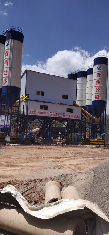 BANGBO 120m3 / H कंक्रीट बैचिंग प्लांट सिकोमा मिक्सर के साथ गीला मिश्रण