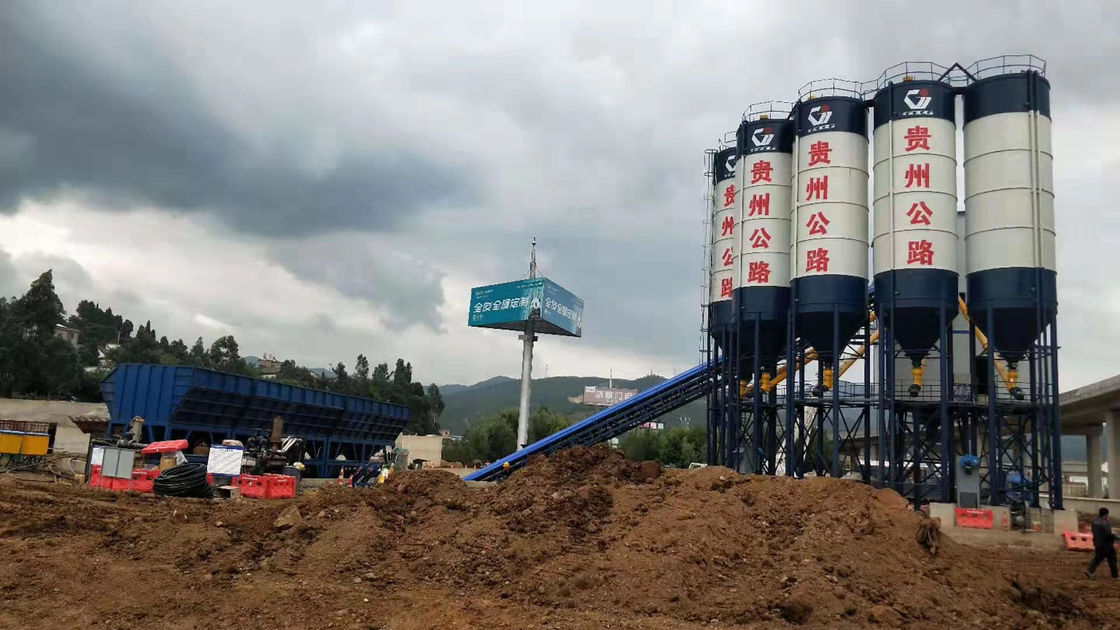BANGBO 75m3 / H कंक्रीट बैचिंग सिस्टम, ट्विन दस्ता मिक्सर बैचिंग प्लांट