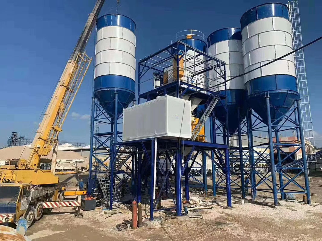 ISO90001 180CBM/H कंक्रीट बैचिंग प्लांट ट्विन दस्ता फाउंडेशन फ्री