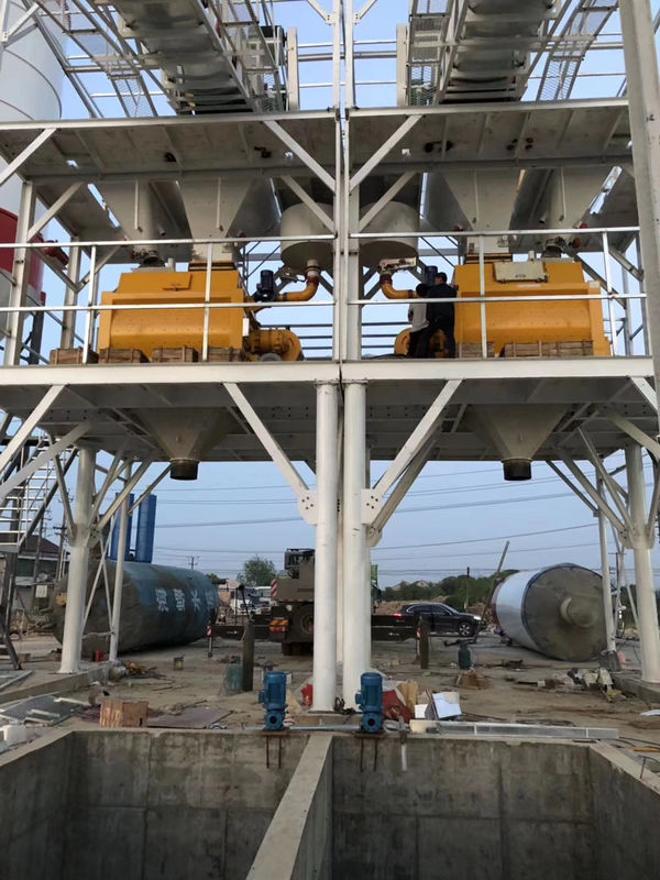 JS3000 मिक्सर के साथ क्षमता 150m3 260KW मोबाइल बैचिंग प्लांट मोबाइल