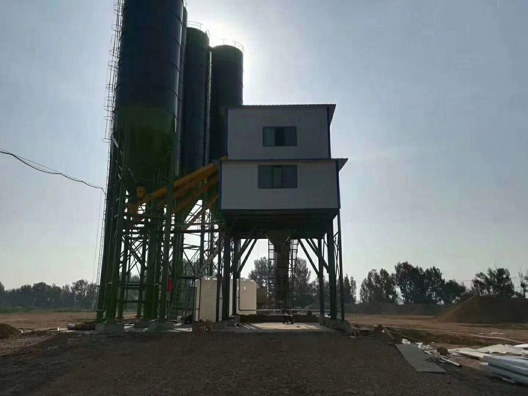 स्वचालित नियंत्रण HZS50 कंक्रीट बैचिंग प्लांट, इलेक्ट्रिक सीमेंट मिक्सर फिक्स्ड