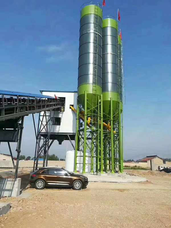 स्वचालित नियंत्रण HZS50 कंक्रीट बैचिंग प्लांट, इलेक्ट्रिक सीमेंट मिक्सर फिक्स्ड