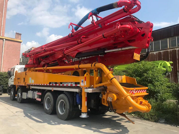 287KW निर्माण Sany नवीनीकृत बेटन पंप 46 मीटर इसुजु एक्स लेग के साथ