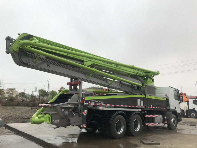 निर्माण 38M बूम प्रयुक्त कंक्रीट पम्प ट्रक 4 बूम 300KW 120 M3/H