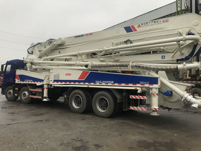 Zoomlion Refurbished प्रयुक्त कंक्रीट पम्प ट्रक वोल्वो चेसिस FM400