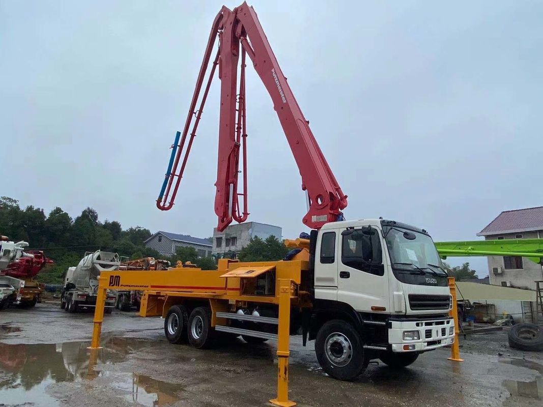 Putzmeister 38m बूम कंक्रीट पम्प ट्रक हैवी ड्यूटी 140m3/H 4 बूम सेक्शन के साथ