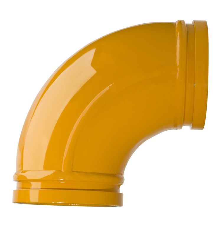 ज़ूमलियन कंक्रीट पंप पार्ट्स डबल एल्बो पाइप डिग्री ट्विन वॉल एल्बो पाइप