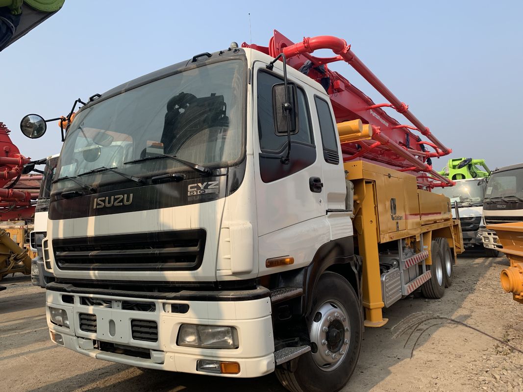 6 Putzmeister 38m रखकर बूम प्रयुक्त ट्रक कंक्रीट पम्प बेटन पम्पर मशीन घुड़सवार: