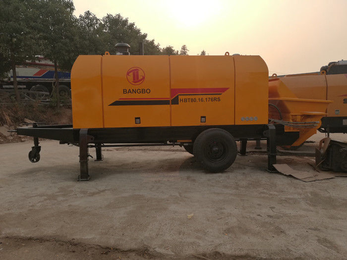 निर्माण के लिए एचबीटी 80 नया कंक्रीट पम्प 176kw कंक्रीट ट्रेलर पंप