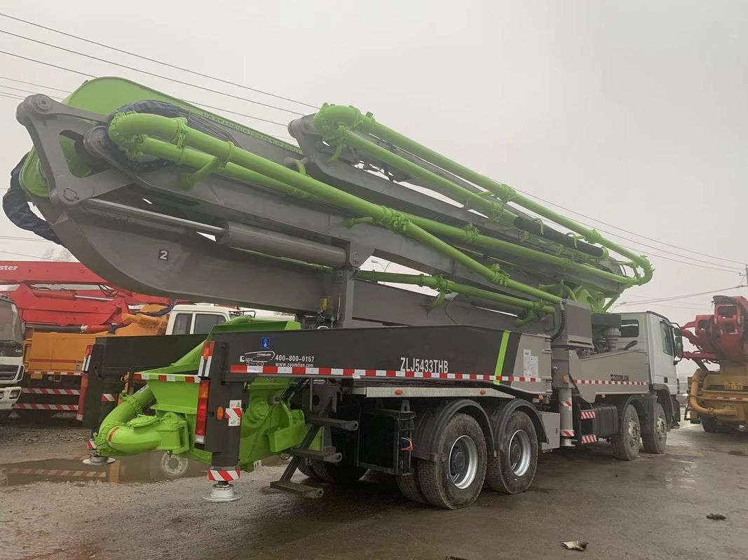 Zoomlion 63m ACTROS 4141 प्रयुक्त ट्रक कंक्रीट पम्प घुड़सवार: