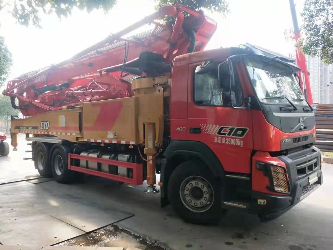 Sany 52m वोल्वो बूम बेटन पंप प्रयुक्त सीमेंट पंप ट्रक