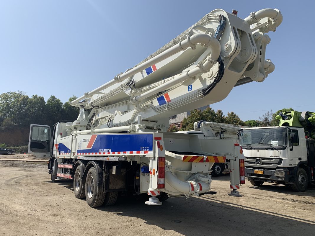 प्रयुक्त 294KW कंक्रीट बेटन पंप, 3 एक्सल सीमेंट बूम पंपिंग मशीन