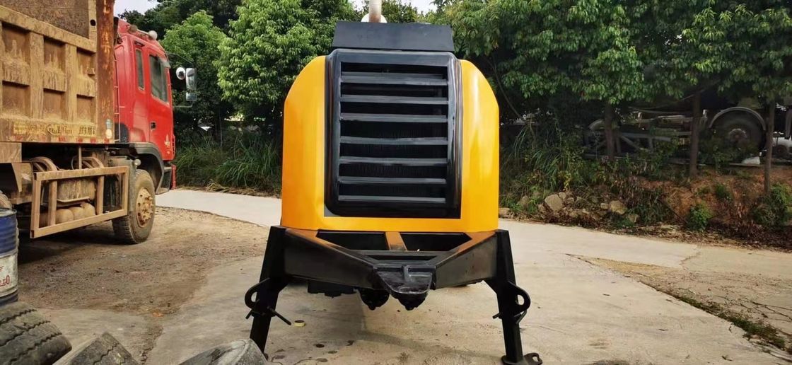 SAE प्रमाणित प्रयुक्त कंक्रीट ट्रेलर पंप 60m3 / H 115KW Sany 200Meter लंबवत