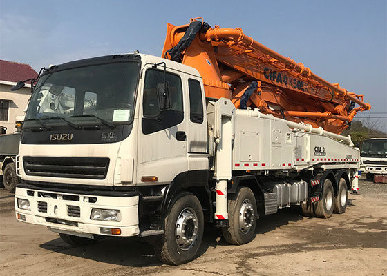 8*4 जूमलियन कंक्रीट पम्प ट्रक नवीनीकृत बेटन पम्प इसुजु चेसिस 50m 160m3/H